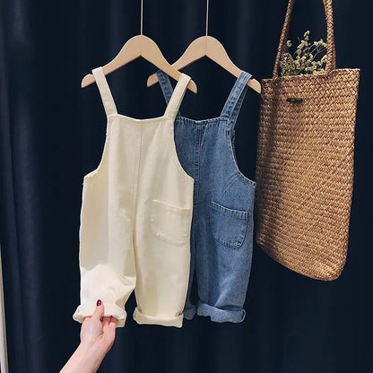 -キッズオーバーオール デニム サスペンダーパンツ 2カラー - mamahalo shop - オーバーオール -  べビー服 - 子供服 - 男の子 - 女の子