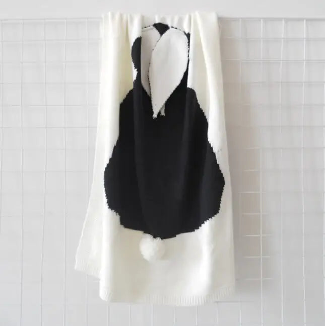 -ベビーブランケット うさ耳付きブランケット 毛布 おくるみ - mamahalo shop - ベビーブランケット・タオル -  べビー服 - 子供服 - 男の子 - 女の子