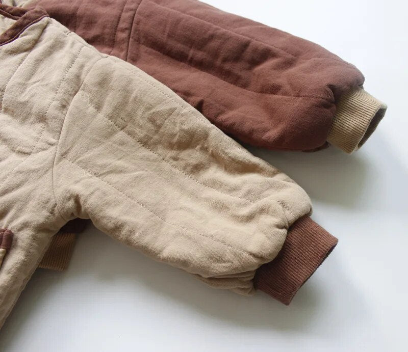 -キッズ アウター バイピングジャケット ジャケット コート コーヒー アプリコット 2カラー ユニセックス 男の子 女の子 子供服【mh0003094】 - mamahalo shop - ショートコート・ジャケット・ジャンパー -  べビー服 - 子供服 - 男の子 - 女の子