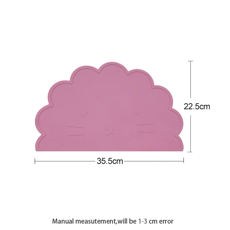 -☺︎ ベビー用シリコンプレースマット 猫キャットデザイン 子供用食器マット ベビー食事用パッド ランチョンマット - mamahalo shop - お食事マット -  べビー服 - 子供服 - 男の子 - 女の子