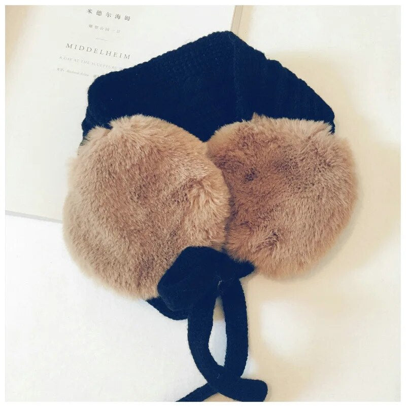 -キッズイヤーマフ ファー ニット マフラー  ガールズ 女の子 子供服【mh0003098】 - mamahalo shop - ネックウォーマー -  べビー服 - 子供服 - 男の子 - 女の子