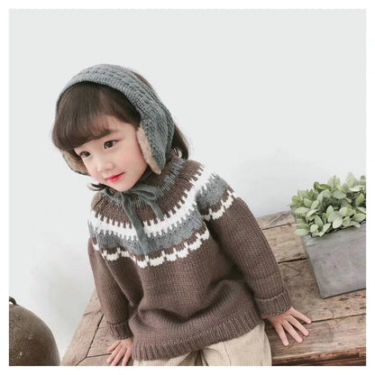 -キッズイヤーマフ ファー ニット マフラー  ガールズ 女の子 子供服【mh0003098】 - mamahalo shop - ネックウォーマー -  べビー服 - 子供服 - 男の子 - 女の子