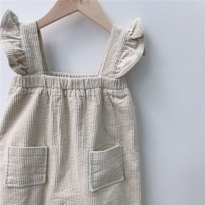 -ベビー フリル コーデュロイ ジャンプスーツ 42381050 - mamahalo shop - ノースリーブジャンプスーツ -  べビー服 - 子供服 - 男の子 - 女の子