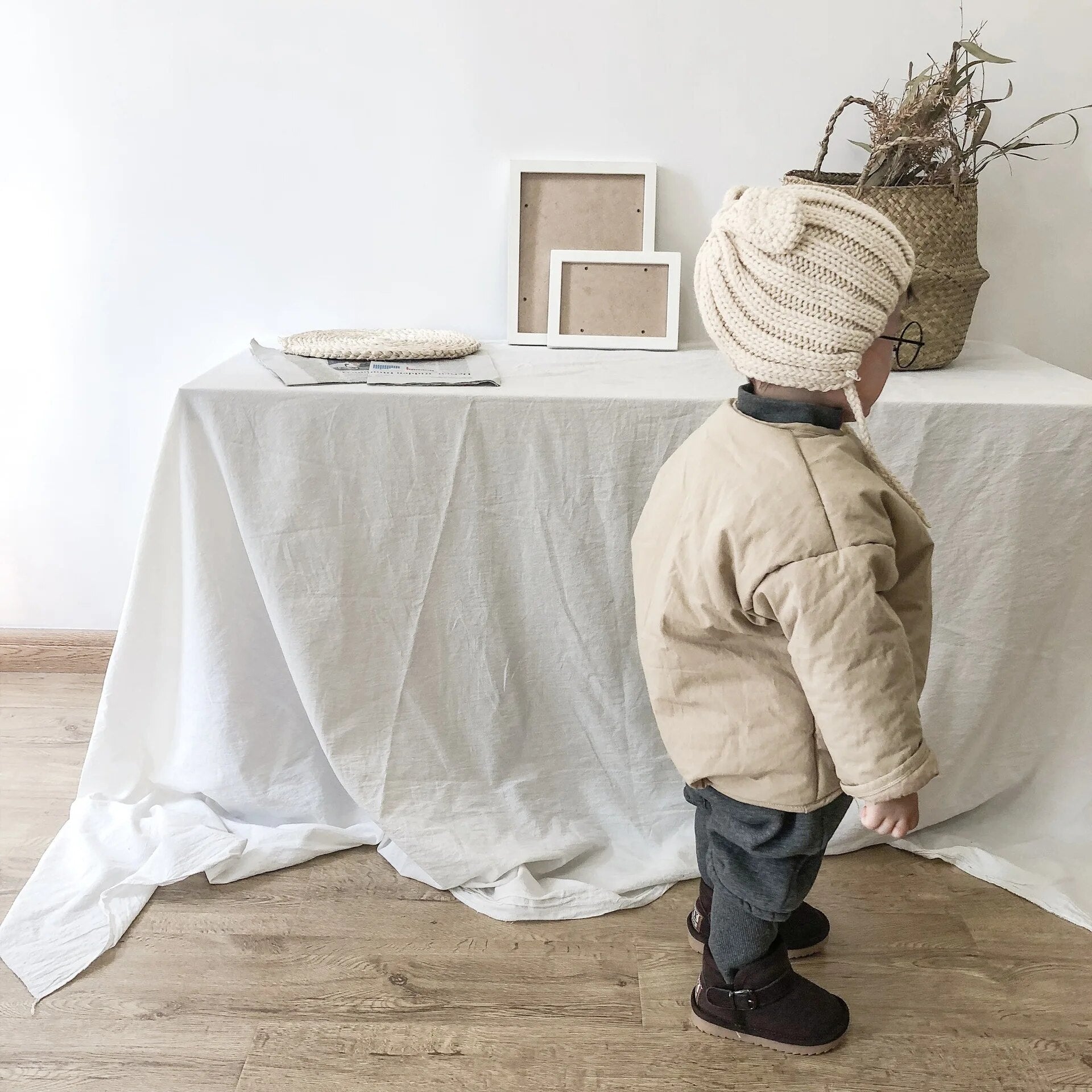 -キッズアウター ジャケット ジャンパー コート シンプル ベーシック ブラック カーキ 2カラー ユニセックス 男の子 女の子 子供服 - mamahalo shop - ショートコート・ジャケット・ジャンパー -  べビー服 - 子供服 - 男の子 - 女の子