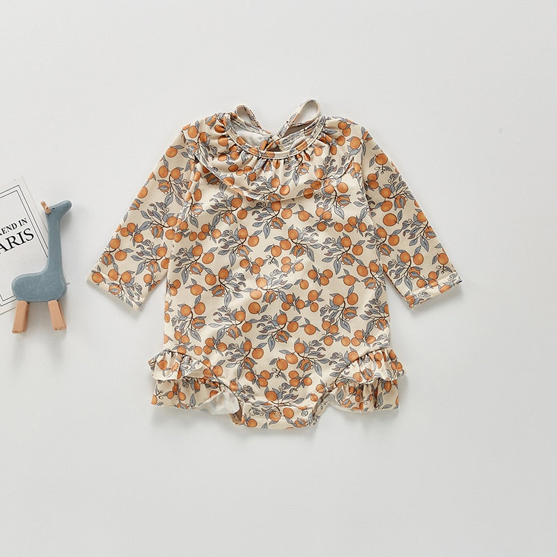 -ベビー レモン フラワー 水着 ワンピース ビキニ【mh0002858】 - mamahalo shop - ベビー用水着 -  べビー服 - 子供服 - 男の子 - 女の子