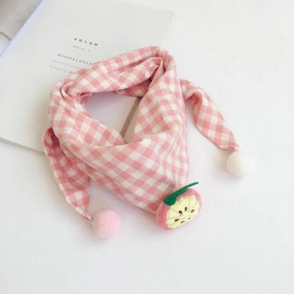 -キッズマフラー チェック スカーフ マフラー ユニセックス 男の子 女の子 子供服 - mamahalo shop - ネックウォーマー -  べビー服 - 子供服 - 男の子 - 女の子