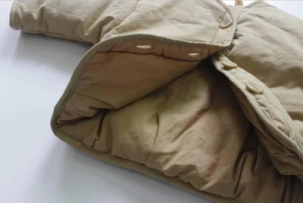 -キッズアウター ジャケット ジャンパー コート シンプル ベーシック ブラック カーキ 2カラー ユニセックス 男の子 女の子 子供服 - mamahalo shop - ショートコート・ジャケット・ジャンパー -  べビー服 - 子供服 - 男の子 - 女の子