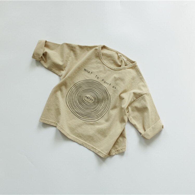 -キッズ HAPPY 長袖 Tシャツ ロンT - mamahalo shop - 長袖Tシャツ -  べビー服 - 子供服 - 男の子 - 女の子