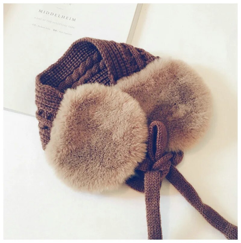 -キッズイヤーマフ ファー ニット マフラー  ガールズ 女の子 子供服【mh0003098】 - mamahalo shop - ネックウォーマー -  べビー服 - 子供服 - 男の子 - 女の子