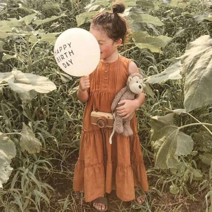 -キッズワンピース ノースリーブサマードレスワンピース 2カラー【mh0006247】 - mamahalo shop - ノースリーブワンピース -  べビー服 - 子供服 - 男の子 - 女の子