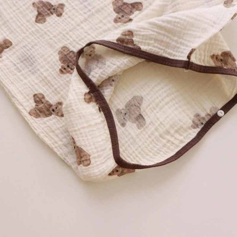 -ベビースリーパー パジャマ ベアくまプリント【mh0000043】 - mamahalo shop - スリーパー -  べビー服 - 子供服 - 男の子 - 女の子