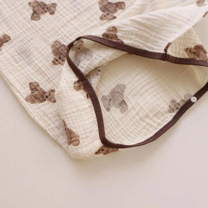 -ベビースリーパー パジャマ ベアくまプリント【mh0000043】 - mamahalo shop - スリーパー -  べビー服 - 子供服 - 男の子 - 女の子