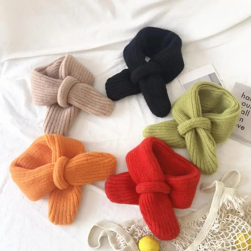 -キッズマフラー ニット スカーフ 9カラー ユニセックス 男の子 女の子 子供服 - mamahalo shop - ネックウォーマー -  べビー服 - 子供服 - 男の子 - 女の子