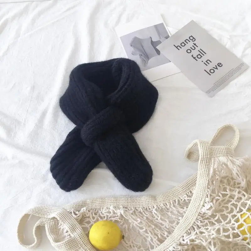 -キッズマフラー ニット スカーフ 9カラー ユニセックス 男の子 女の子 子供服 - mamahalo shop - ネックウォーマー -  べビー服 - 子供服 - 男の子 - 女の子