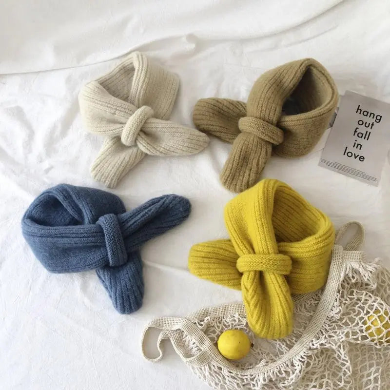 -キッズマフラー ニット スカーフ 9カラー ユニセックス 男の子 女の子 子供服 - mamahalo shop - ネックウォーマー -  べビー服 - 子供服 - 男の子 - 女の子