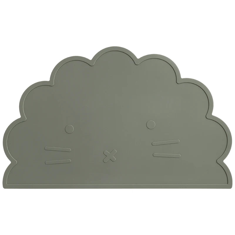 -☺︎ ベビー用シリコンプレースマット 猫キャットデザイン 子供用食器マット ベビー食事用パッド ランチョンマット - mamahalo shop - お食事マット -  べビー服 - 子供服 - 男の子 - 女の子