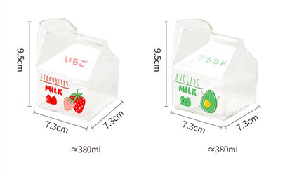 -ガラス 牛乳瓶 電子レンジ カップ 耐熱 ミルク ポット フルーツ グラス【mh0002638】 - mamahalo shop - コップ・グラス・マグ -  べビー服 - 子供服 - 男の子 - 女の子