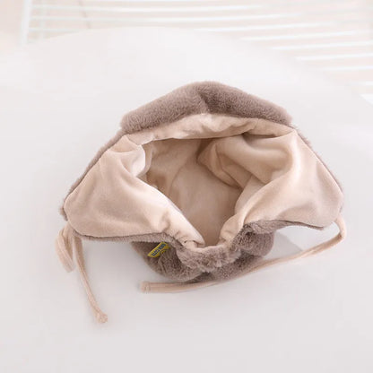 -ベビー くま耳 耳あて ボアフリース 帽子 キャップ - mamahalo shop - ベビー用帽子 -  べビー服 - 子供服 - 男の子 - 女の子