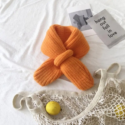 -キッズマフラー ニット スカーフ 9カラー ユニセックス 男の子 女の子 子供服 - mamahalo shop - ネックウォーマー -  べビー服 - 子供服 - 男の子 - 女の子