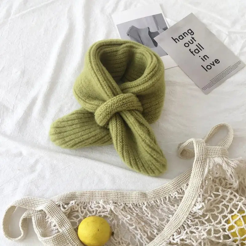 -キッズマフラー ニット スカーフ 9カラー ユニセックス 男の子 女の子 子供服 - mamahalo shop - ネックウォーマー -  べビー服 - 子供服 - 男の子 - 女の子