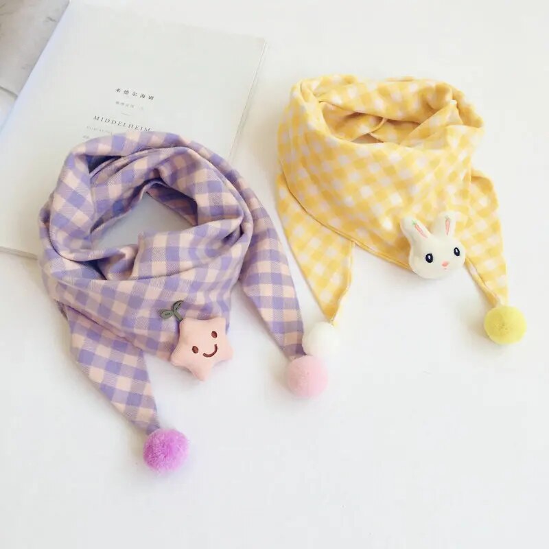 -キッズマフラー チェック スカーフ マフラー ユニセックス 男の子 女の子 子供服 - mamahalo shop - ネックウォーマー -  べビー服 - 子供服 - 男の子 - 女の子