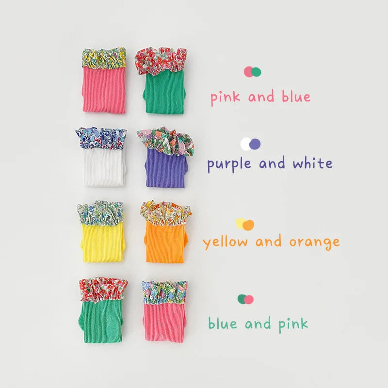 -ベビー キッズ フリル ソックス 靴下 2足 セット - mamahalo shop - ベビー用靴下・タイツ -  べビー服 - 子供服 - 男の子 - 女の子