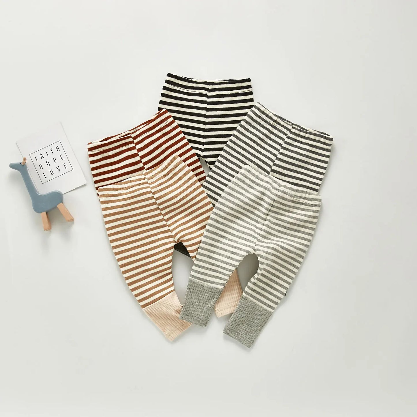 -ベビーパンツレギンスパンツ ボーダードッキングレギパン 5カラー - mamahalo shop - レギンスパンツ -  べビー服 - 子供服 - 男の子 - 女の子