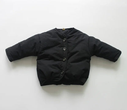 -キッズアウター ジャケット ジャンパー コート シンプル ベーシック ブラック カーキ 2カラー ユニセックス 男の子 女の子 子供服 - mamahalo shop - ショートコート・ジャケット・ジャンパー -  べビー服 - 子供服 - 男の子 - 女の子