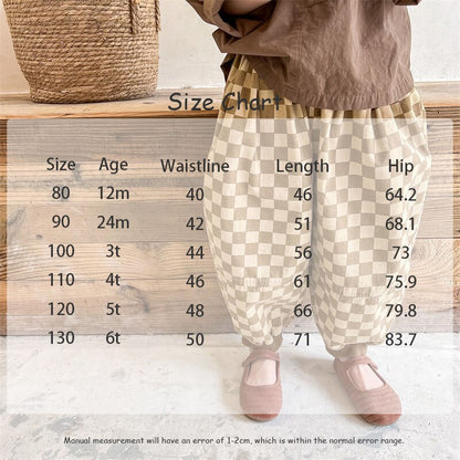 -キッズ チェッカー チェック パンツ - mamahalo shop - ロングパンツ・スウェットパンツ -  べビー服 - 子供服 - 男の子 - 女の子