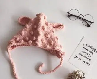 -ベビー キッズ ニット 耳付き とんがり 帽子 - mamahalo shop - ベビー用帽子 -  べビー服 - 子供服 - 男の子 - 女の子