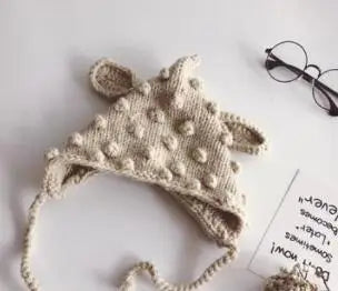 -ベビー キッズ ニット 耳付き とんがり 帽子 - mamahalo shop - ベビー用帽子 -  べビー服 - 子供服 - 男の子 - 女の子