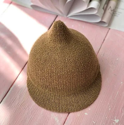 -ベビー帽子 とんがり 麦わら帽子 ストローハット キャップタイプ ピクミン帽子【mh0004744】 - mamahalo shop - ベビー用帽子 -  べビー服 - 子供服 - 男の子 - 女の子