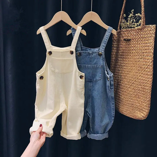 -キッズオーバーオール デニム サスペンダーパンツ 2カラー - mamahalo shop - オーバーオール -  べビー服 - 子供服 - 男の子 - 女の子