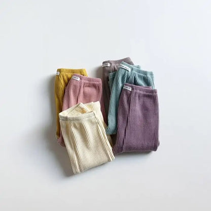 -ベビー リブ レギンス パンツ - mamahalo shop - レギンスパンツ -  べビー服 - 子供服 - 男の子 - 女の子