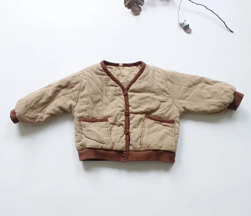 -キッズ アウター バイピングジャケット ジャケット コート コーヒー アプリコット 2カラー ユニセックス 男の子 女の子 子供服【mh0003094】 - mamahalo shop - ショートコート・ジャケット・ジャンパー -  べビー服 - 子供服 - 男の子 - 女の子
