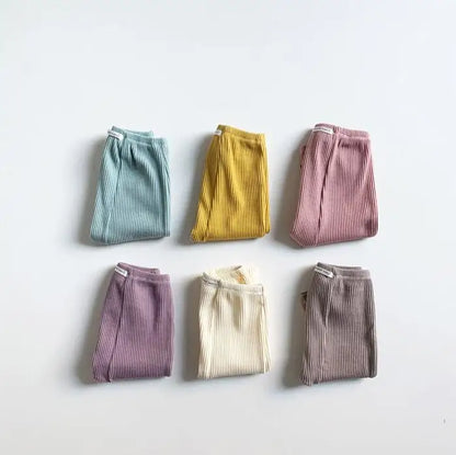 -ベビー リブ レギンス パンツ - mamahalo shop - レギンスパンツ -  べビー服 - 子供服 - 男の子 - 女の子