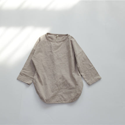 キッズ シンプル 長袖 Tシャツ トップス - mamahalo shop - 長袖Tシャツ - ベビー服 - 子供服 - 男の子 - 女の子