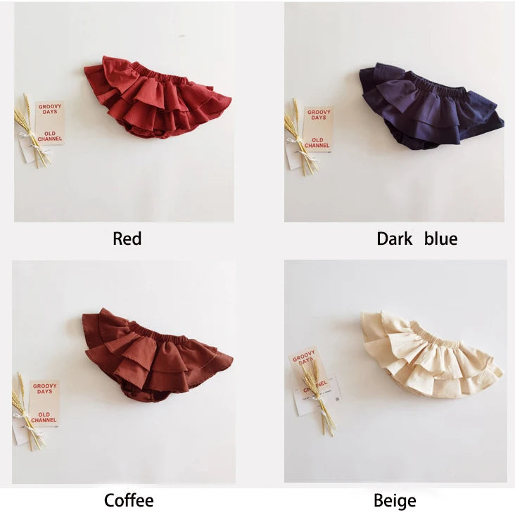 -☺︎ ベビーブルマ ダブルフリルブルマパンツ - mamahalo shop - ブルマパンツ -  べビー服 - 子供服 - 男の子 - 女の子