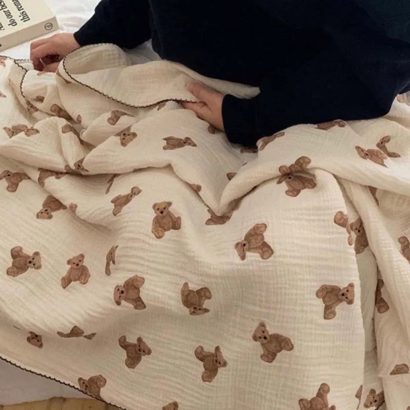 -くま ブランケット おくるみ - mamahalo shop - ベビーブランケット・タオル -  べビー服 - 子供服 - 男の子 - 女の子