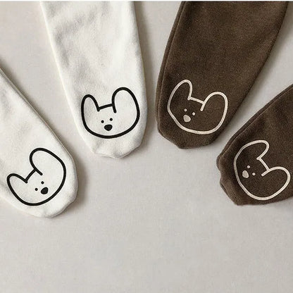 -☺︎ ベビー くま 足つき レギンス タイツ - mamahalo shop - レギンスパンツ -  べビー服 - 子供服 - 男の子 - 女の子