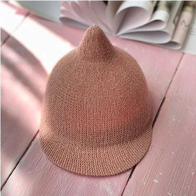 -ベビー帽子 とんがり 麦わら帽子 ストローハット キャップタイプ ピクミン帽子【mh0004744】 - mamahalo shop - ベビー用帽子 -  べビー服 - 子供服 - 男の子 - 女の子