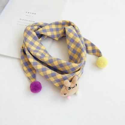 -キッズマフラー チェック スカーフ マフラー ユニセックス 男の子 女の子 子供服 - mamahalo shop - ネックウォーマー -  べビー服 - 子供服 - 男の子 - 女の子