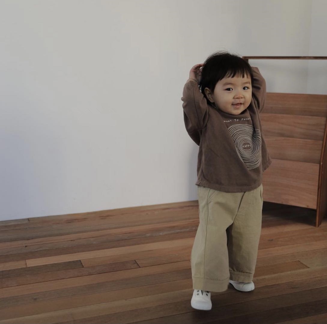 -キッズ HAPPY 長袖 Tシャツ ロンT - mamahalo shop - 長袖Tシャツ -  べビー服 - 子供服 - 男の子 - 女の子