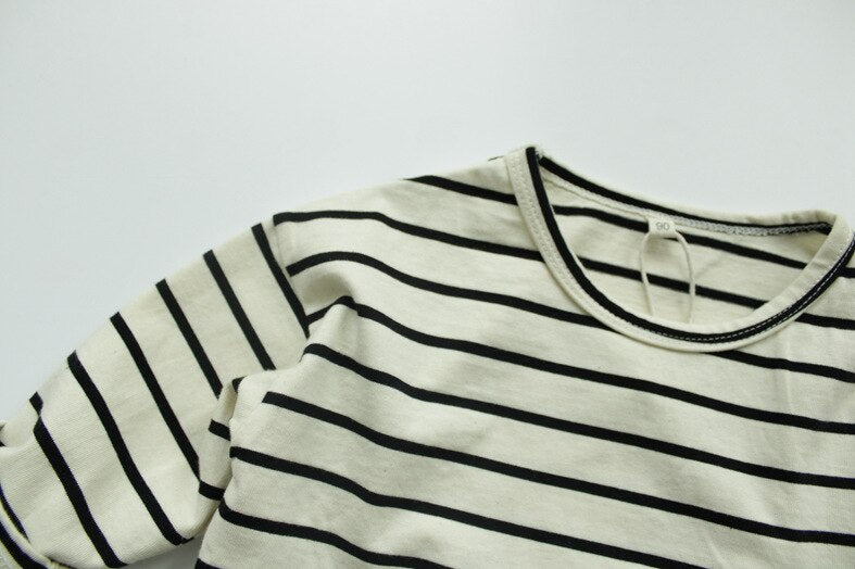 -キッズ ボーダー 長袖 Tシャツ トップス【mh0000625】 - mamahalo shop - 長袖Tシャツ -  べビー服 - 子供服 - 男の子 - 女の子