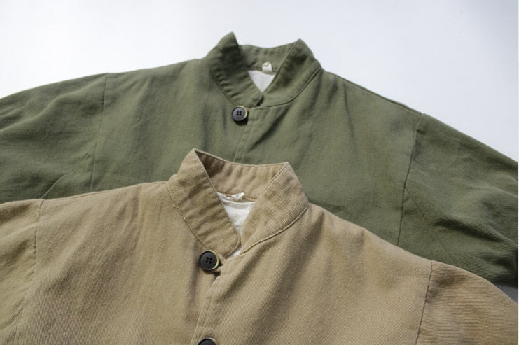 -キッズ コットンリネン ルーズ ジャケット - mamahalo shop - ショートコート・ジャケット・ジャンパー -  べビー服 - 子供服 - 男の子 - 女の子