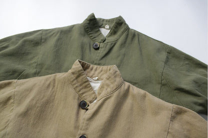 -キッズ コットンリネン ルーズ ジャケット - mamahalo shop - ショートコート・ジャケット・ジャンパー -  べビー服 - 子供服 - 男の子 - 女の子