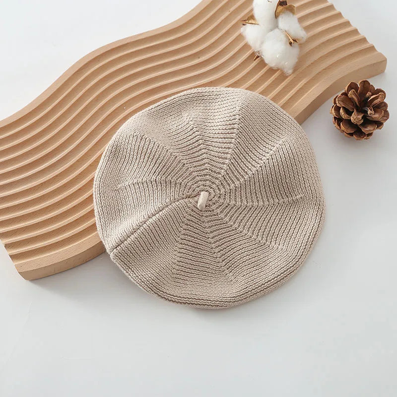 -ベビー帽子 ニット ベレー帽 6カラー【mh0000086】 - mamahalo shop - ベビー用帽子 -  べビー服 - 子供服 - 男の子 - 女の子