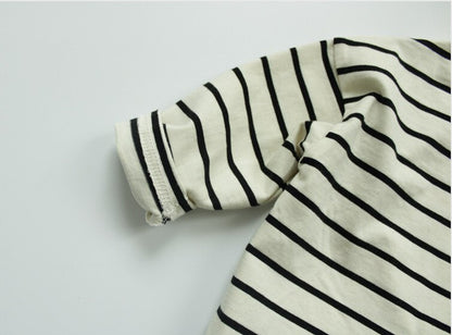 -キッズ ボーダー 長袖 Tシャツ トップス【mh0000625】 - mamahalo shop - 長袖Tシャツ -  べビー服 - 子供服 - 男の子 - 女の子