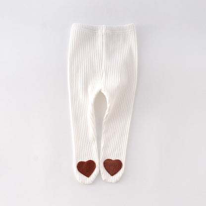 -# ベビー ハート 足つき レギンスパンツ タイツ レッド ブラック ガールズ【mh0002282】 - mamahalo shop - レギンスパンツ -  べビー服 - 子供服 - 男の子 - 女の子
