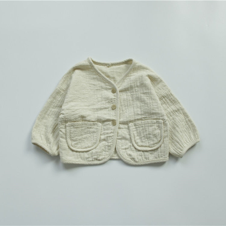 -キッズ コットンリネン ジャケット - mamahalo shop - ショートコート・ジャケット・ジャンパー -  べビー服 - 子供服 - 男の子 - 女の子